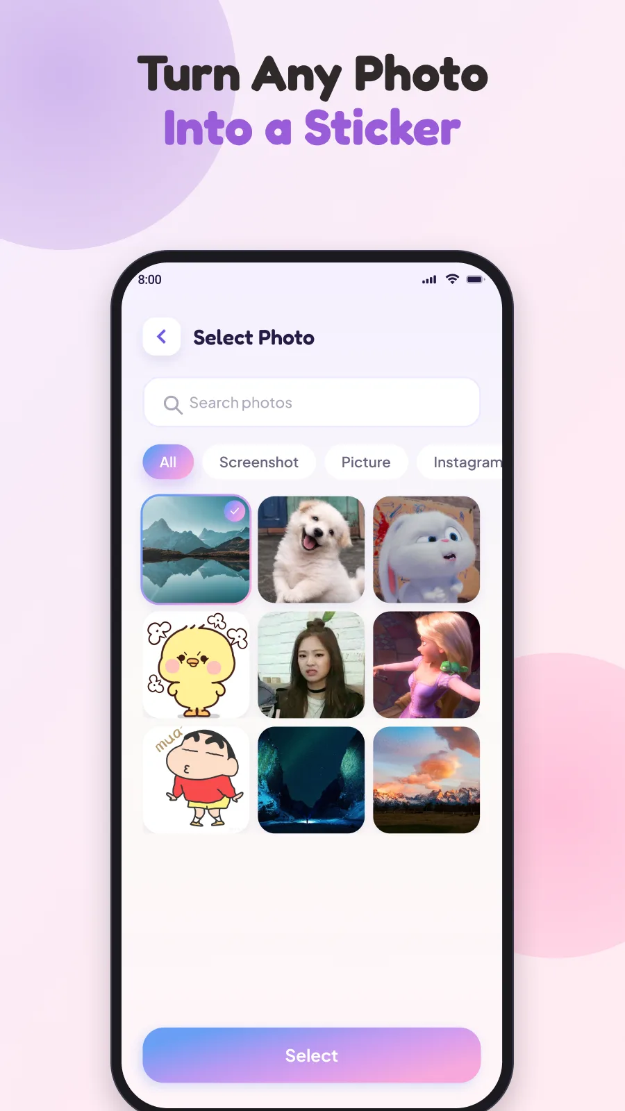 Sticker Fun screen